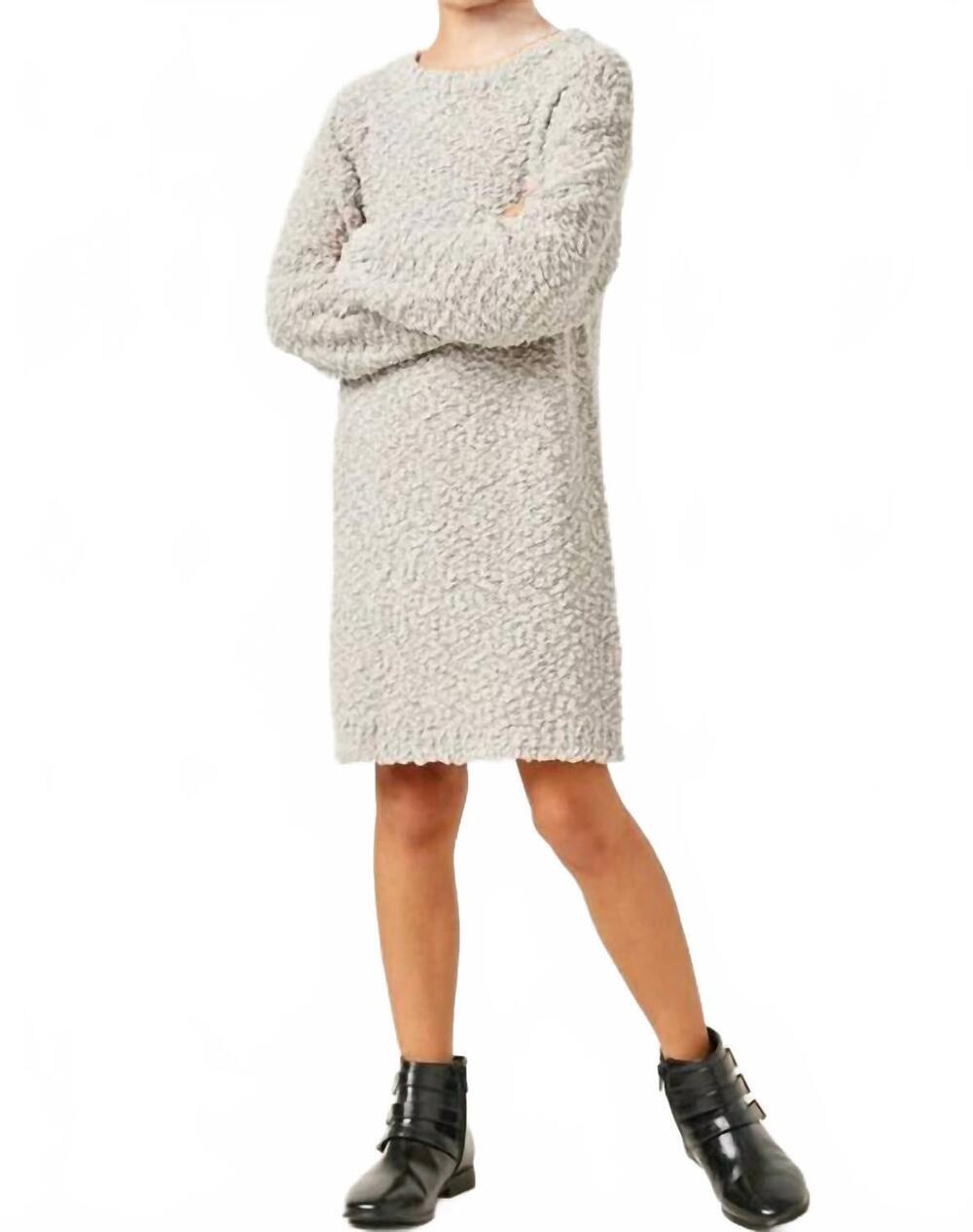 NEW HAYDEN LA girls popcorn dress in silver